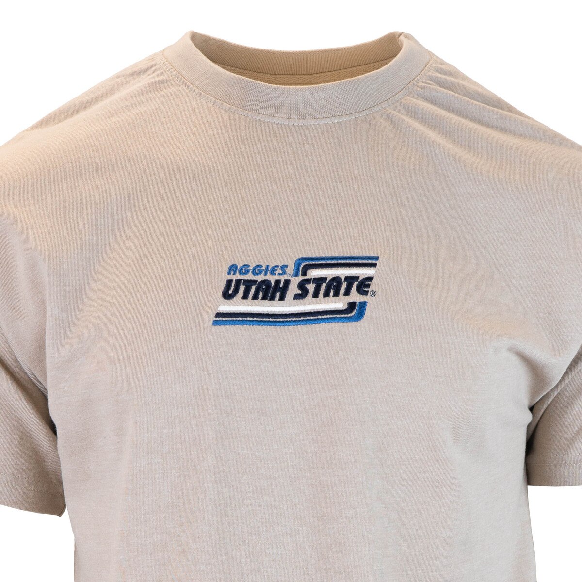 Utah State Embroidered Vintage Tan Unisex T-Shirt